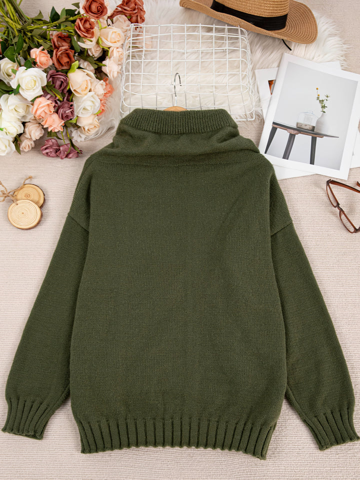 ZELINA | Sweter z Długim Rękawem z Kieszenią